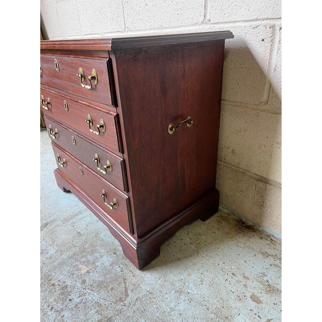 Brown Mid 20th Century Vintage Chippendale Style Mahogany 4 Drawer Chest or Nightstand For Sale - Image 8 of 11