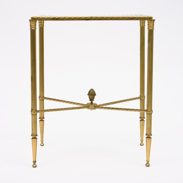 Art Deco French Art Deco Period Brass and Glass Side Table, Circa 1940 For Sale - Image 3 of 9