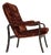 Danish Lounge Chair in Velour and Bent Oak, 1970s For Sale