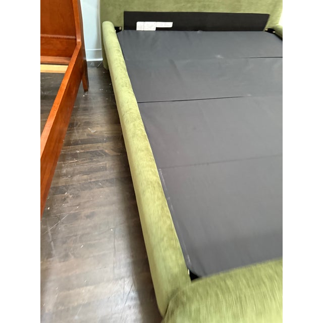 Wood Full Size Williams-Sonoma for West Elm Elora Arched Upholstered Bed With Trundle For Sale - Image 7 of 12