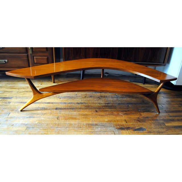 Mid Century Modern Walnut Boomerang Coffee Table 1960's ...