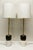 Contemporary Contemporary Black & White Stone Table Lamps With Brass Finish Fittings a Pair For Sale - Image 3 of 8