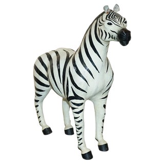 Large Zebra Stool from Libertys London, 1930s For Sale