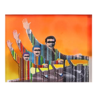 Ciao Mamma 2 - Original Abstract Figurative Color Drenched Mixed Media Artwork by Fabio Coruzzi For Sale