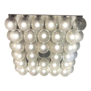 Vintage Design Glass Globes Ceiling Lamp, 1970s For Sale