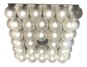 Vintage Design Glass Globes Ceiling Lamp, 1970s