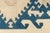 1950s Vintage Hand-Knotted Turkish Kilim Rug in Ivory and Indigo Blue For Sale - Image 5 of 11