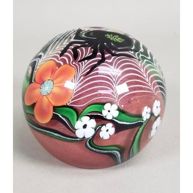Orient & Flume Lampwork Studio Glass Spider Paperweight.