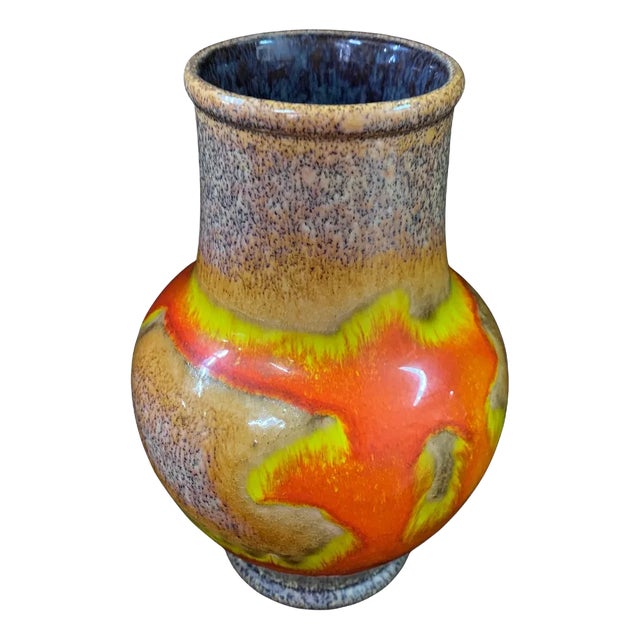 Vintage Ceramic Vase from Scheurich, 1970s For Sale