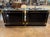 Good pair of Pierre Cardin manner piano black and brass side cabinets. Side cabinets in the manner of Pierre Cardin are...