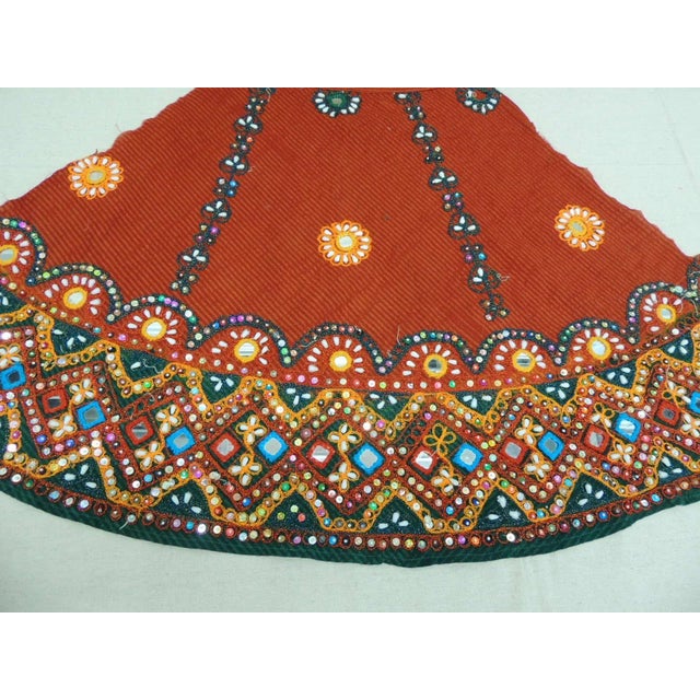 1980s Vintage Indian Embroidered Skirt For Sale - Image 5 of 7