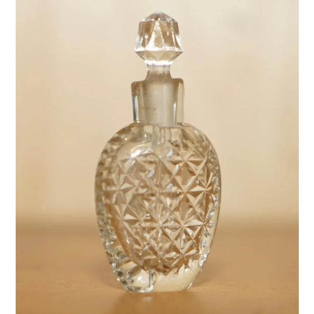 Circa 1920 Art Deco French cut glass Crystal perfume bottle A very good looking well made and decorative piece, the main...