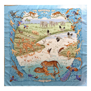 Hermès La Trêve De L’eau 2005 Silk Scarf Designed by Robert Dallet