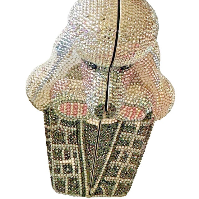 Judith Leiber Poodle Dog Phoebe Crystal Minaudière Wrist Shoulder Evening Bag Animal For Sale - Image 10 of 14