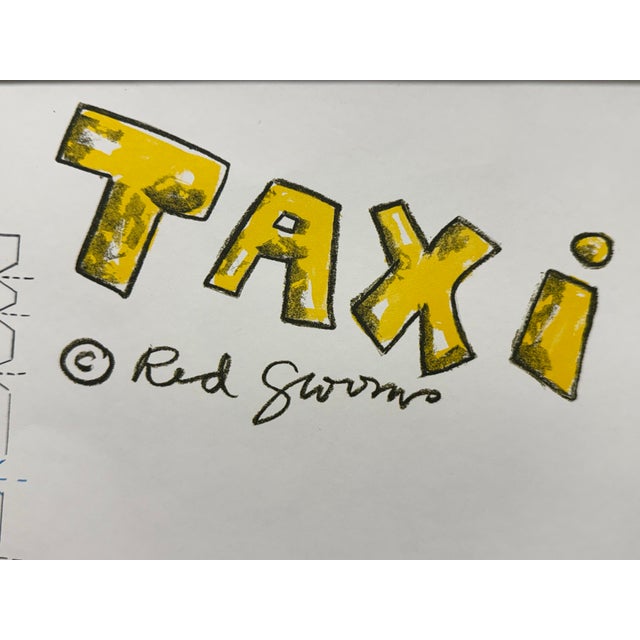 Late 20th Century Red Grooms “Ruckus Taxi” Print, Framed For Sale - Image 5 of 12