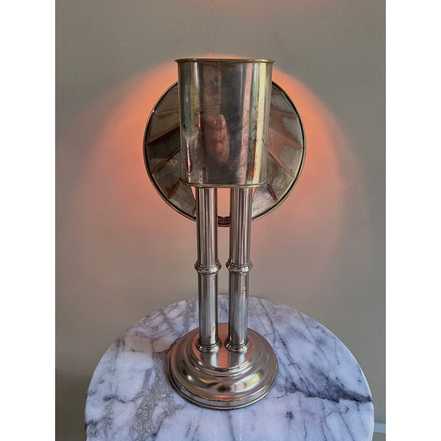 Silver-Plated Reflector Candle Lamp, 1913 For Sale - Image 5 of 12
