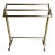 Vintage MCM Brass Three-Bar Towel Rack With Hoof Feet For Sale