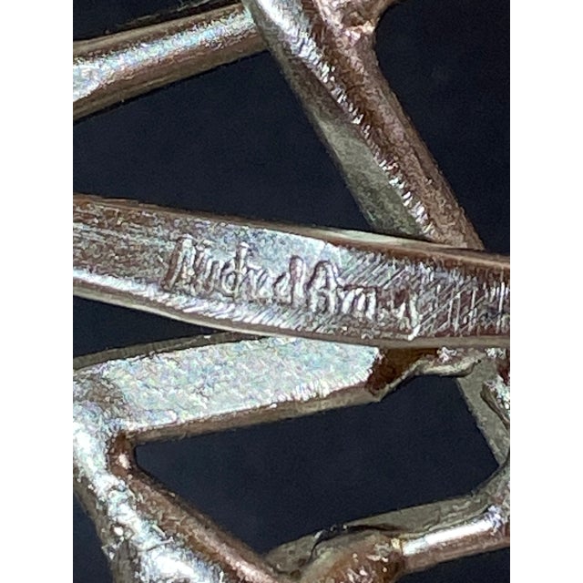 Silver Michael Aram Scattered Collection Thatch Nest Twig Silver-Tone Metal Bowl For Sale - Image 8 of 9