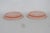Early 20th Century Pink Depression Glass Coasters Pair of Two Concentric Ring Small Dishes For Sale - Image 4 of 10