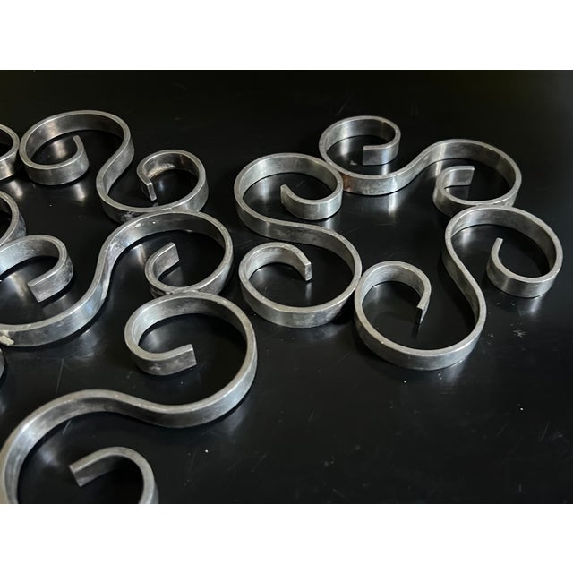 Christofle Silverplated Arabesque Scrolling Trivet Set of 3, C. 1960's For Sale - Image 13 of 16