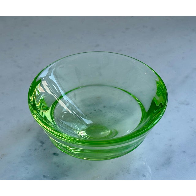 Holmegaard Holmegaard Green Glass Bowl by Per Lutken Mid Century Danish Modern For Sale - Image 4 of 7