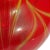 Glass Murano Venetian Vintage Red Yellow Pulled Feather Gold Leaf Italian Art Glass Ruffle Rim Flower Vase For Sale - Image 7 of 10