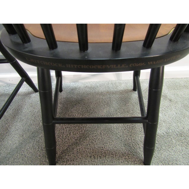 Hitchcock Pair of Maple Paint Decorated Chairs For Sale - Image 6 of 6