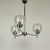 Mid-Century Modern Mid-Century Modern Three-Arm Pendant Light in Crackled Glass and Chrome, 1960s For Sale - Image 3 of 7