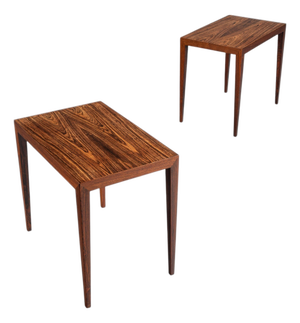 Side Tables in Rosewood by Severin Hansen for Haslev, Denmark, 1960s, Set of 2