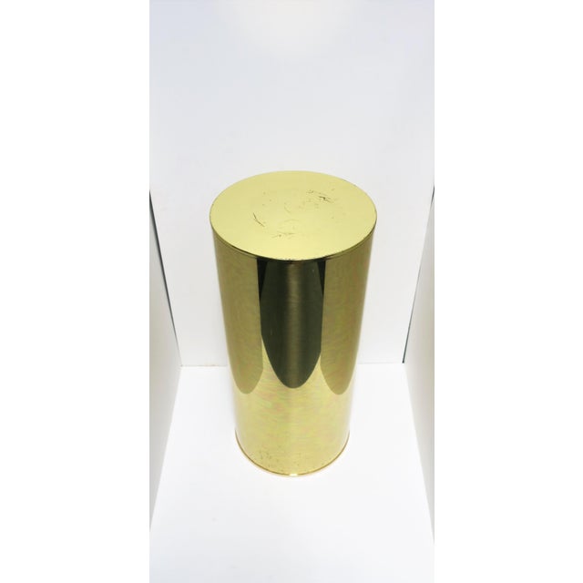Modern Brass Pedestal Column Stand Signed by Designer C. Jere For Sale In New York - Image 6 of 12