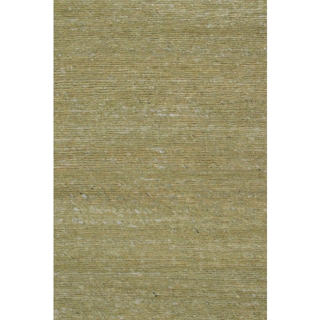 Contemporary Textural Sari Silk Square Rug in Sage Green by Rug & Kilim, India For Sale In New York - Image 6 of 10