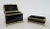 Metal C.1930's Cenedese Murano Italian Hand-Blown Black Keepsake Lidded Box & Accent Dish With Bronze Gilded Mounts For Sale - Image 7 of 18