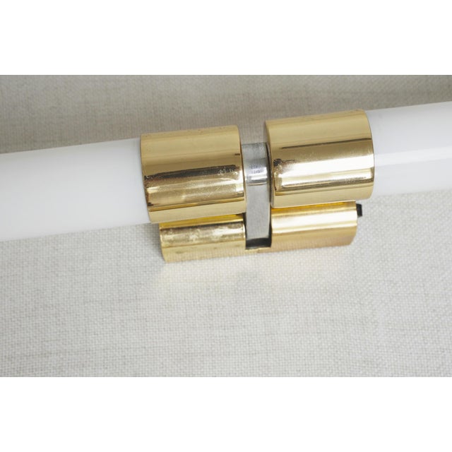 Vintage Italian Murano Glass and Brass Wall Sconce, 1960s For Sale - Image 4 of 11
