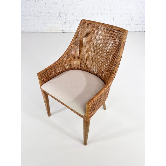 Wood and Rattan Bar Stools, Set of 4 For Sale - Image 10 of 15