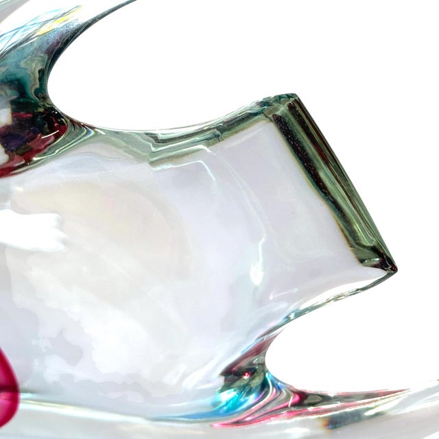1970s Luigi Onesto Itallian Blown Art Glass Fish Sculpture For Sale - Image 5 of 8