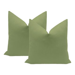 22" Clover Classic Linen Pillows - a Pair For Sale