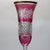 Three Antique Bohemian Rose Floral Cut To Clear Crystal Champagne Flute Stem Glasses With Gold Gilt Rim C1910 Measures - 7...
