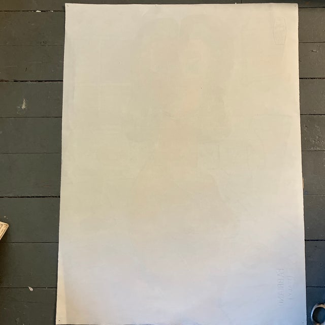 1960’s Original Picasso Style Female Nude Pastel Drawing Signed For Sale In Philadelphia - Image 6 of 6