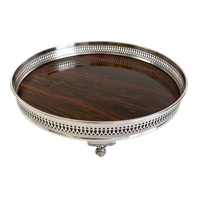 1970s Sheffield Silver & Formica Bar Tray For Sale