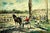 On offer is an original mid-20th-century impressionistic oil painting depicting a harness racing scene, heavily indicative...