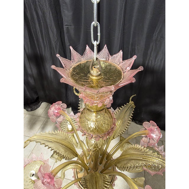 1980s Murano Glass Chandeliers, 1980s, Set of 2 For Sale - Image 5 of 15