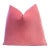 Flamingo Pink 20x20 Velvet Throw Pillow With Feather Down Insert For Sale