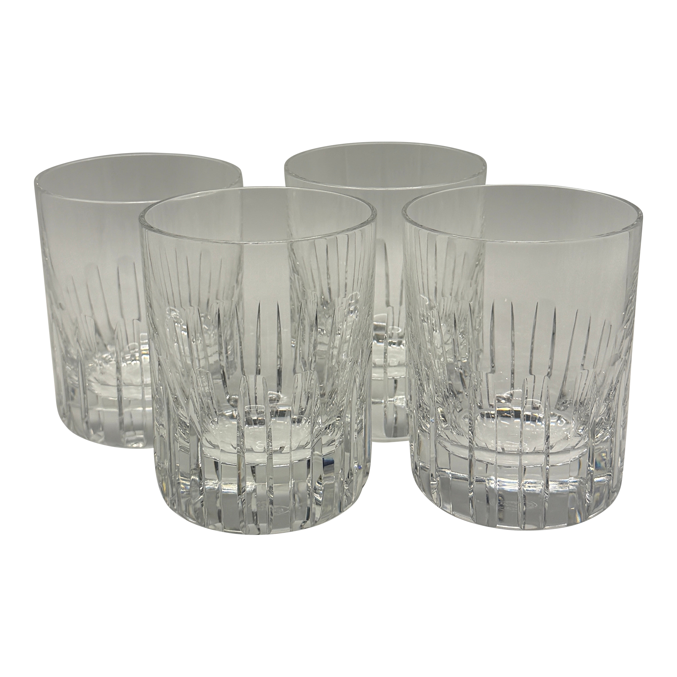 Vintage Set of Four Baccarat “Timber” Double Old Fashioned Glasses