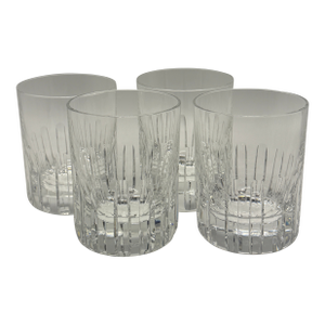 Vintage Set of Four Baccarat “Timber” Double Old Fashioned Glasses