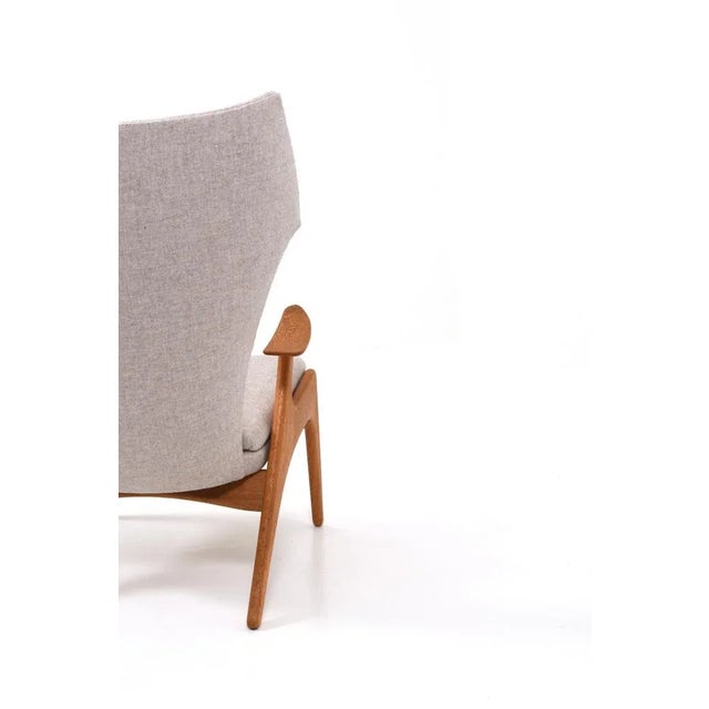 Mid-Century Modern Danish Wing Chair in Oak by Kurt Østervig, 1950s For Sale - Image 3 of 10