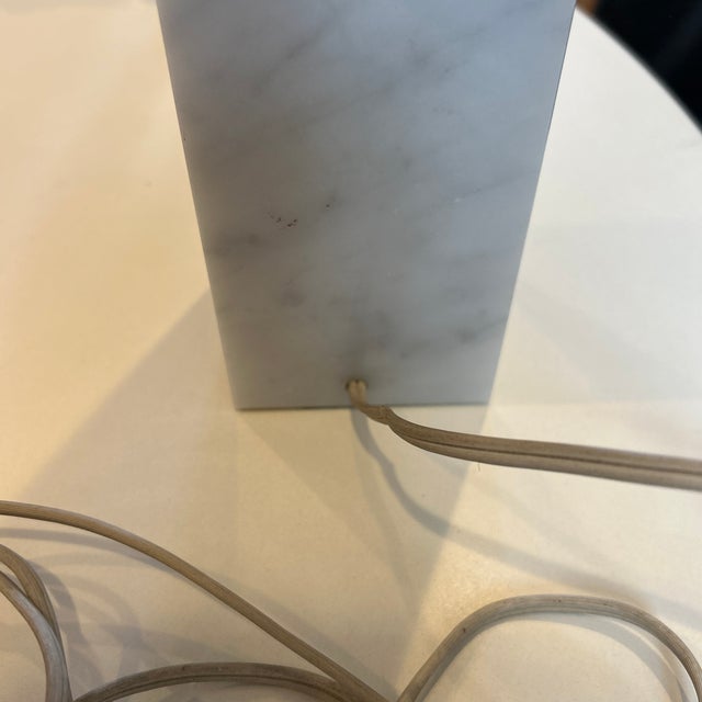 Mid 20th Century Vintage Modern Marble Table Lamp in the Style of Florence Knoll For Sale - Image 5 of 7
