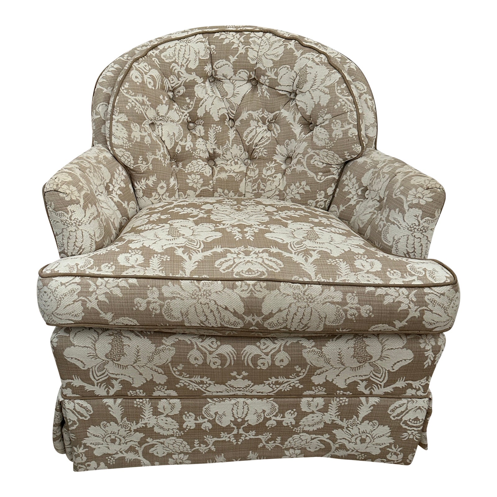 Newly Reupholstered Vintage Swivel Rocker | Chairish