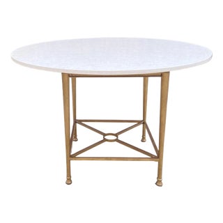 Jerome Outside Dining Table in Reed Brass Finish by Michael Taylor For Sale