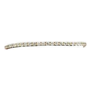 Natural Diamond Tennis Bracelet in 14kt Yellow Gold – 3.5ctw, 7in, New For Sale