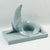 1930s Saint Clement France Art Deco Cubist Blue Crackle Ceramic Seal Sculpture For Sale - Image 5 of 10